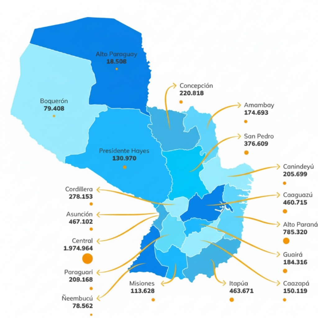 Mapa de Paraguay